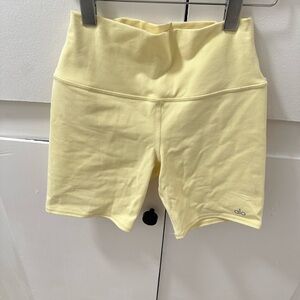 ALO Yoga Women's Bright Yellow Bike Shorts